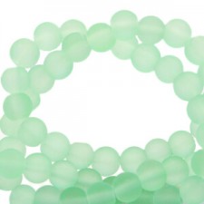 Glass beads matt 4mm Neo mint green
